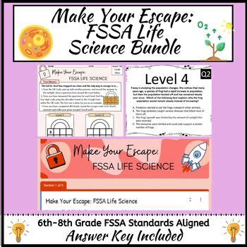 Fssa Escape Room Life Science Activity Bundle By Daisies Science