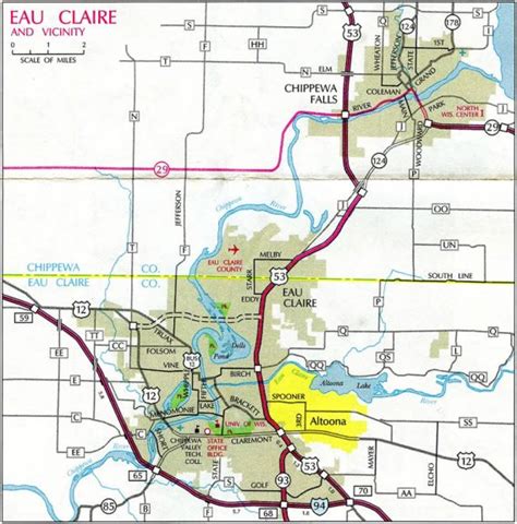 Eau Claire Wisconsin Zip Code Map United States Map