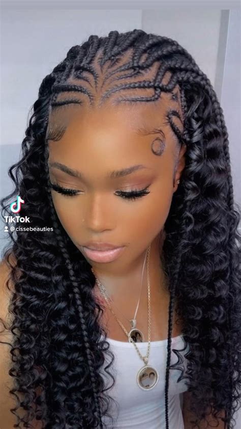 Stitch Braid Style On Natural Hair Half Stitch Half Boxbraids Red