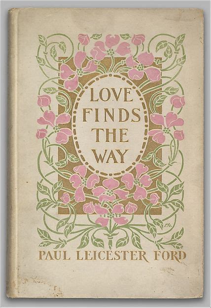 An Old Book With Pink Flowers In The Center And Words Above It That