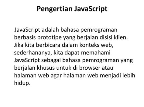 Pengenalan Java Script Ppt Download