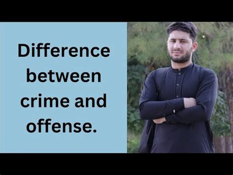 What Is The Difference Between Crime And Offense Youtube