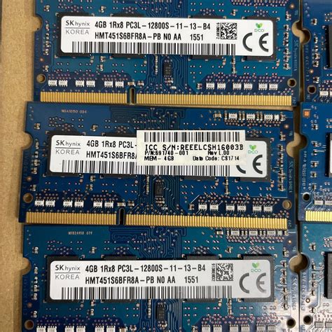 Yahooオークション ム162 Sk Hynix ノートpcメモリ 4gb 1rx8 Pc3l 1