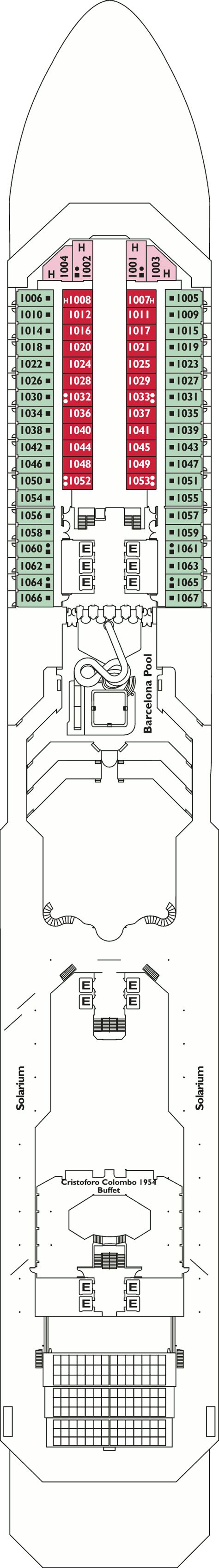 Costa Fortuna deck plans - Cruiseline.com