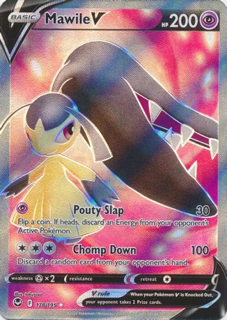 MAWILE V FULL Art 178 195 GCC Pokémon Tempesta d Argento ultra raro