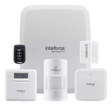 Kit Alarme Wifi Intelbras Amt 8000 Pro Completo 10 Sensores