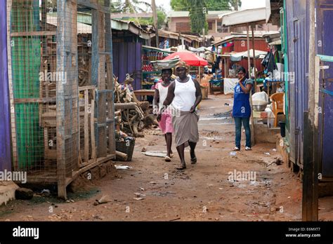 Village Life Anyaa Accra Ghana Africa Stock Photo Alamy