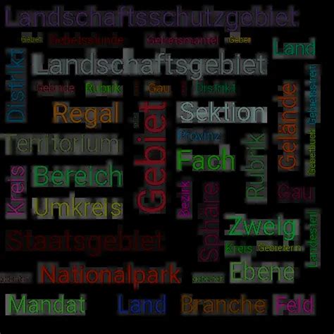 GEBIET Synonym-Lexikothek • ein anderes Wort für Gebiet