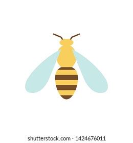 Vector Illustration Honey Bee Flat Design Stock Vector Royalty Free