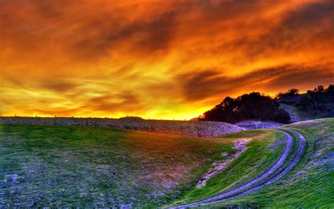 nature, Landscape, Sunset, Hill Wallpapers HD / Desktop and Mobile ...