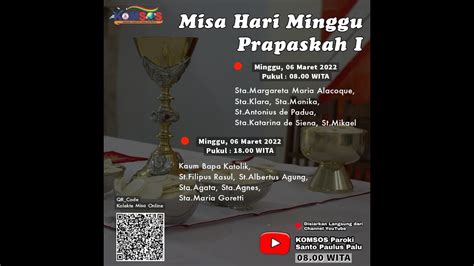 Misa Hari Minggu Prapaskah I Maret Youtube