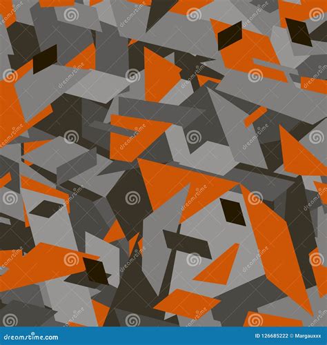 Gray Orange Camouflage Stock Illustration Illustration Of Orange