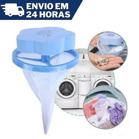 Filtro Coletor De Pelos Fiapos Flutuante Maquina Lavar Shopee Brasil