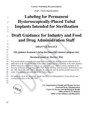 Fillable Online Fda Guidance For Industry And Food And Drug