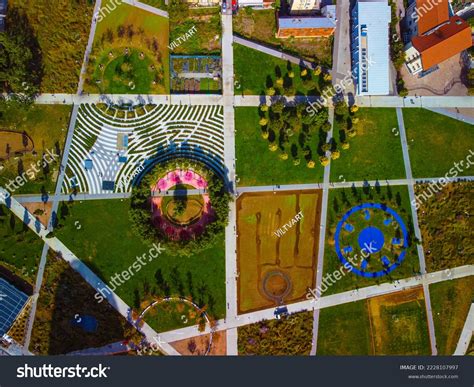 1 Hundred Aerial View Biblioteca Degli Alberi Park Milan Italy Royalty