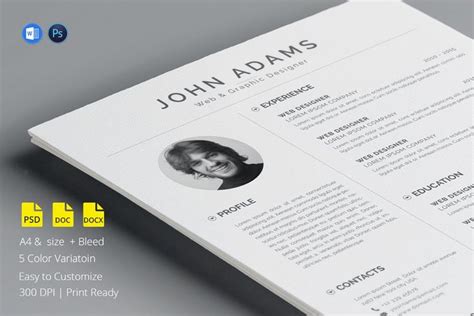 Resume CV 3 Page