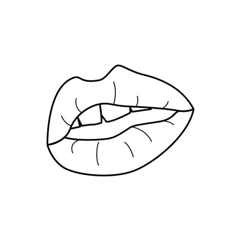 Black And White Lips Drawing Lipstutorial Org