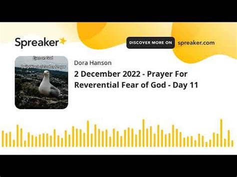 December Prayer For Reverential Fear Of God Day Youtube