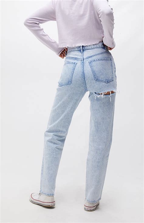 Pacsun Eco Light Blue Acid Wash Dad Jeans Pacsun