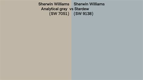 Sherwin Williams Analytical Gray Vs Stardew Side By Side Comparison