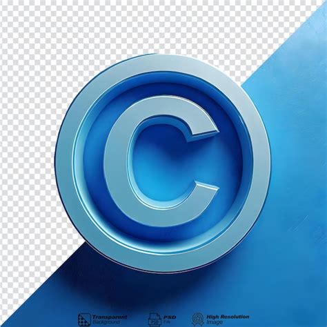 Premium Psd Copyright Symbol 3d Isolated On Transparent Background