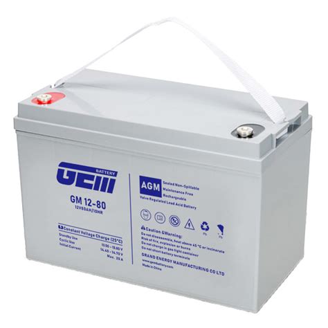 GEM 12V80ah AGM Deep Cycle VRLA Lead Acid Battery Rechargeable For UPS