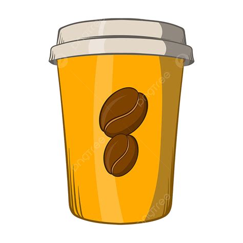 Take Away Coffee Cup Icon Cartoon Style Coffee Drink Paper Png And