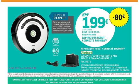 Promo Aspirateur Robot Connect Roomba Chez E Leclerc Icatalogue Fr