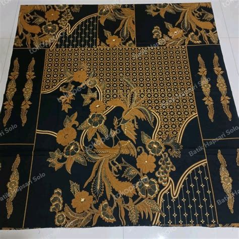 Jual Kain Batik Solo Kombinasi Tulis Pola Merak Ceplok Kota Surakarta