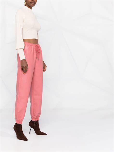 Stella Mccartney Faux Leather Tapered Trousers Farfetch