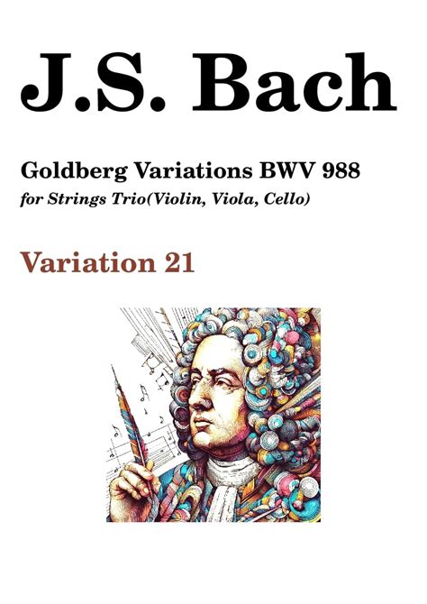 Variation 21 From Goldberg Variations BWV 988 For Strings Trio Violin