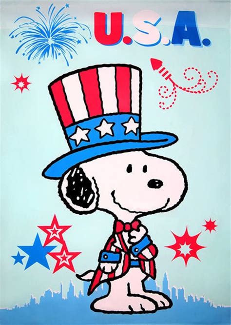 Patriotic Snoopy USA Flexible Photo Fridge Magnet Buy Any 3 Etsy