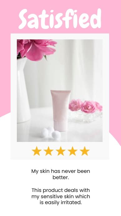 Pink White Testimonial Instagram Story Template Postermywall