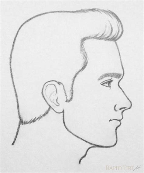 How To Draw A Face From The Side 10 Steps Rapidfireart