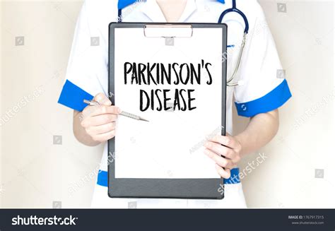 Parkinsons Disease Card Hands Medical Doctor Stock Photo 1767917315