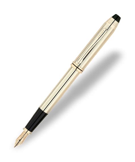 Cross Townsend Fountain Pen 10ct Gold Filledrolled Gold The