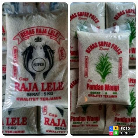 Jual BERAS 5KG BUKAN 5LITER ROJOLELE PANDAN WANGI DAUN SUJI RINJANI