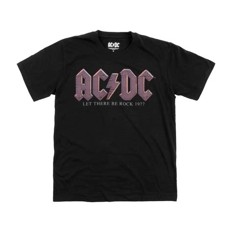 Acdc Let There Be Rock 1977 T Shirt Shop The Acdc Official Store