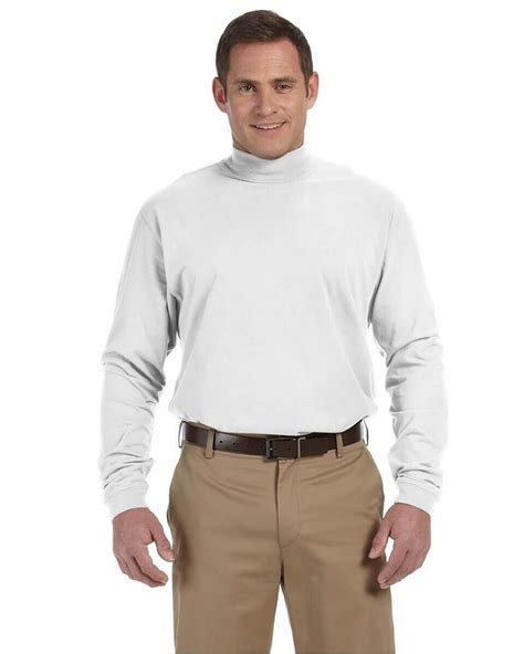 Devon Jones D420 Sueded Cotton Jersey Mock Turtleneck BlankShirts