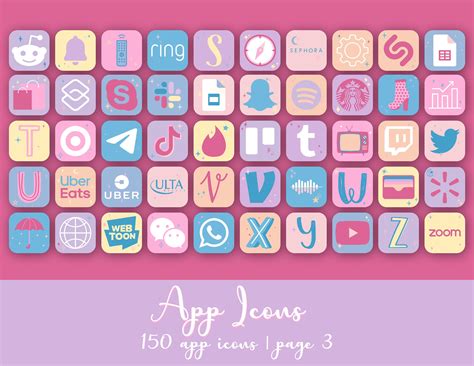 Lover Aesthetic Themed App Icons 150 Icon Aesthetic Pack - Etsy