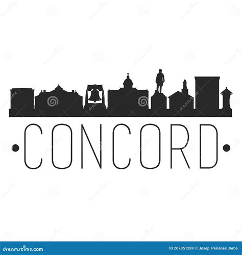 Concord New Hampshire. City Skyline. Silhouette City. Design Vector ...