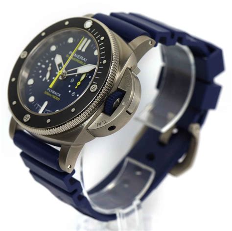 Panerai Submersible Chrono Flyback Mike Horn Edition Pam Mm Blue