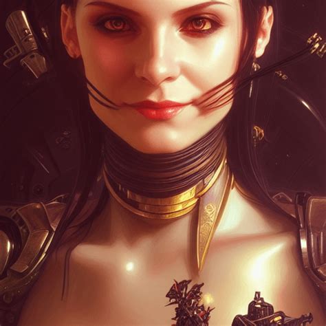 Retrato De Una Bella Y Sonriente Doncella Oscura Warhammer 40000