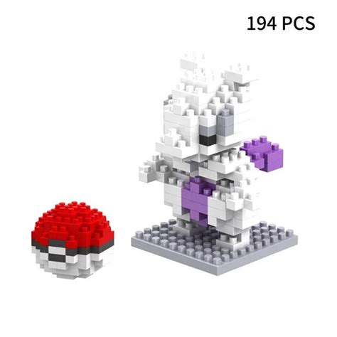 Mewtwo Lego Pokemon Blocks Small Cartoon Mini Building Block - Etsy