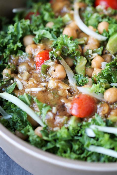 Chopped Kale And Chickpea Salad With Tamarind Vinaigrette Food Pleasure And Health