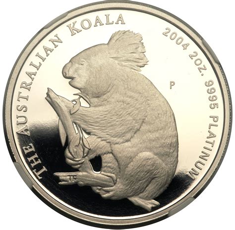 200 Dollars Elizabeth II 4th Portrait Koala Platinum