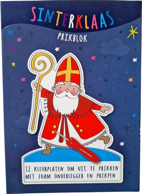 Prikblok Sinterklaas Push Out Plaatjes Met Prikblok En Prikpen