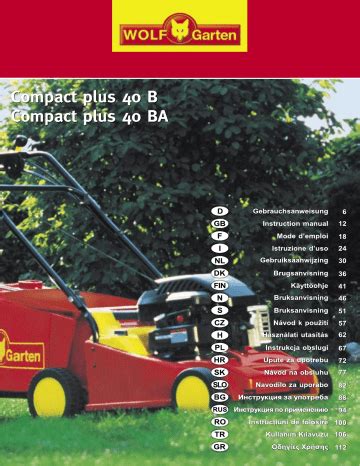 Wolf Garten Compact Plus Ba Instruction Manual Manualzz