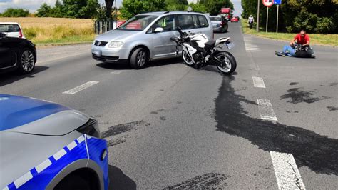 Wypadek Z Udzia Em Motocyklisty W Dzier Oniowie