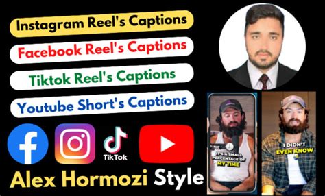 Edit Instagram Fb Tiktok Reels Or Yt Shorts Captions Like Alex Hormozi Style By Syedimrang